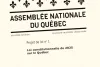 Page titre du projet de «Loi constitutionnelle de 2025 sur le Québec».