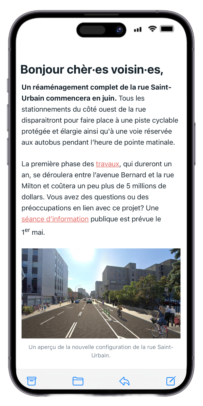 Aperçu de l'infolettre