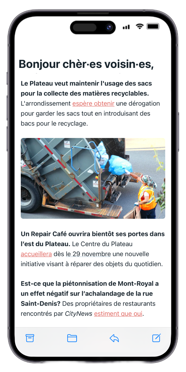 Aperçu de l'infolettre